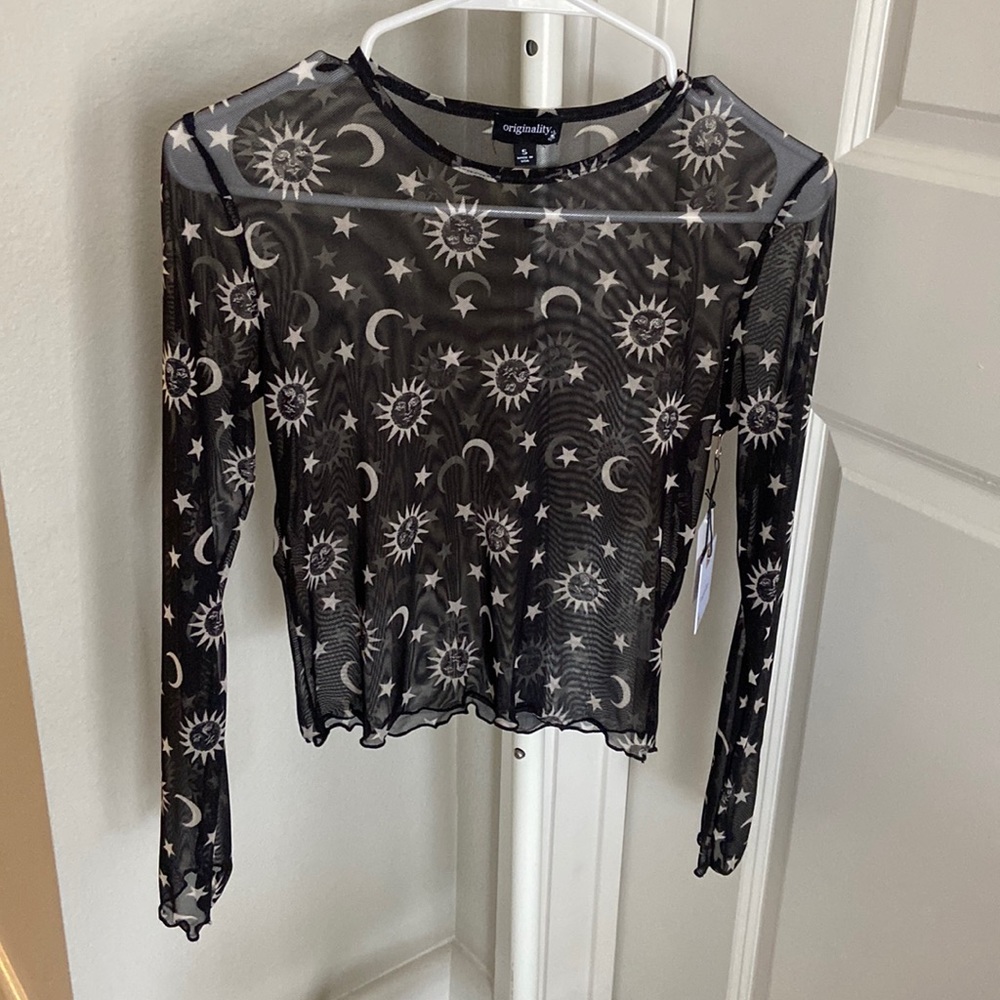 NWT Long Sleeved Sheer Top